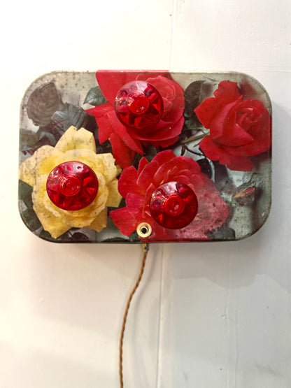 Vintage Rose Tin Box Lamp by Lost & Foundry