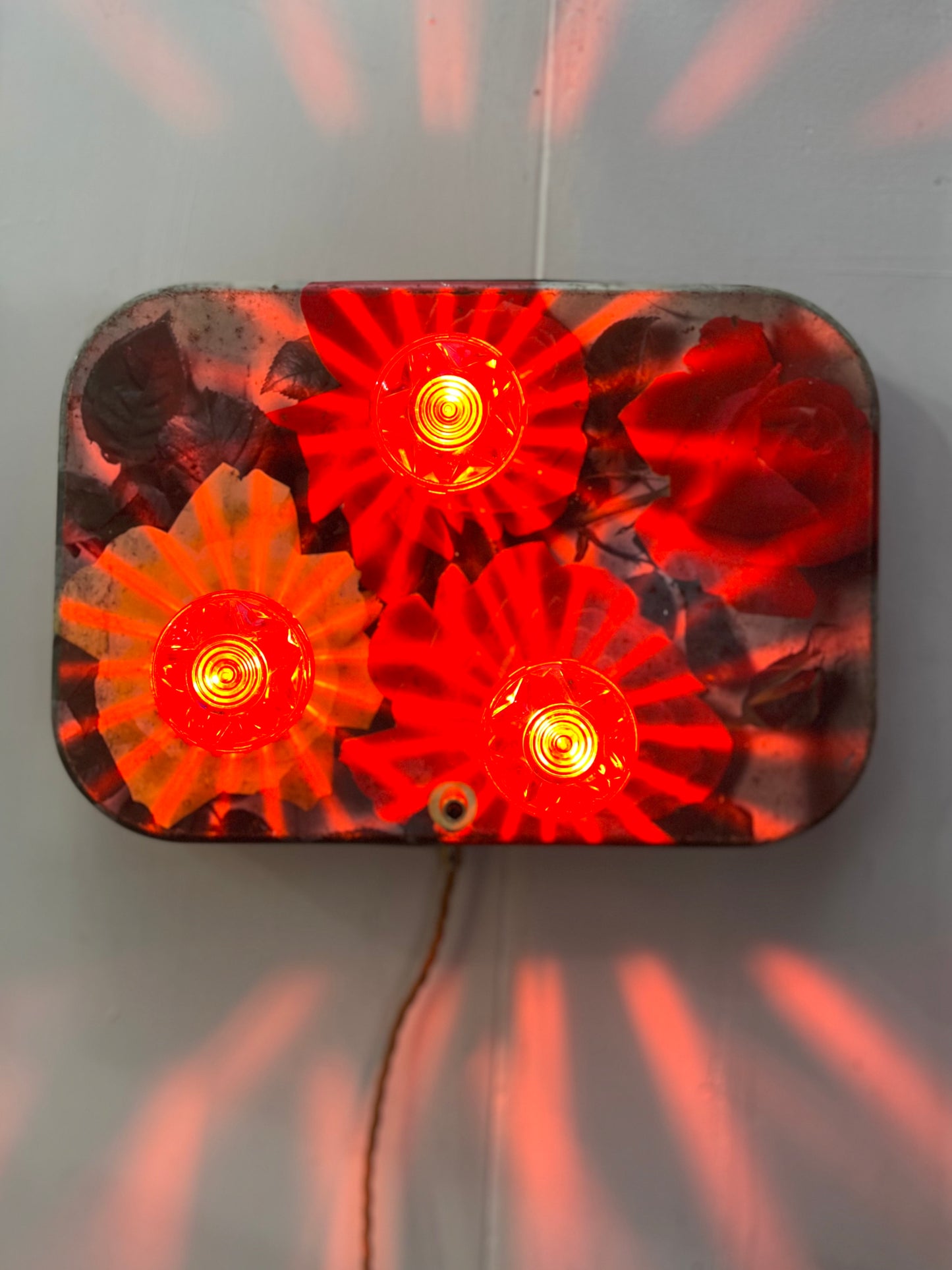 Vintage Rose Tin Box Lamp by Lost & Foundry