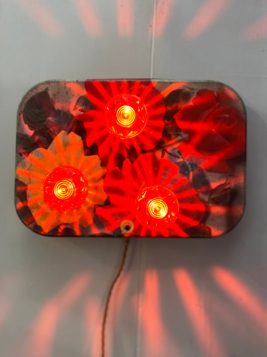 Vintage Rose Tin Box Lamp by Lost & Foundry