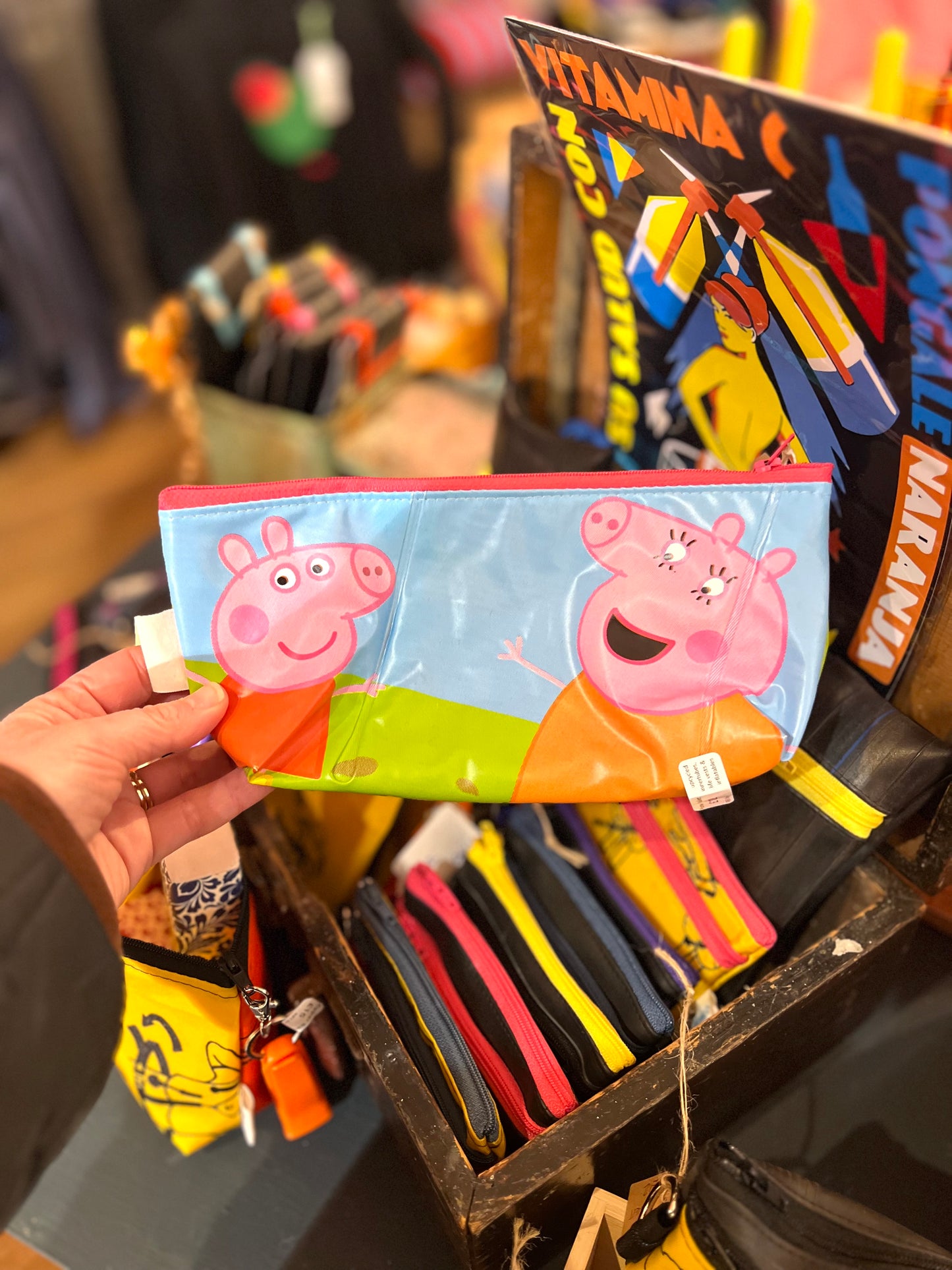Peppa Pig Zipper Pouch Made From Pool inflatable By The Re-Inflatables