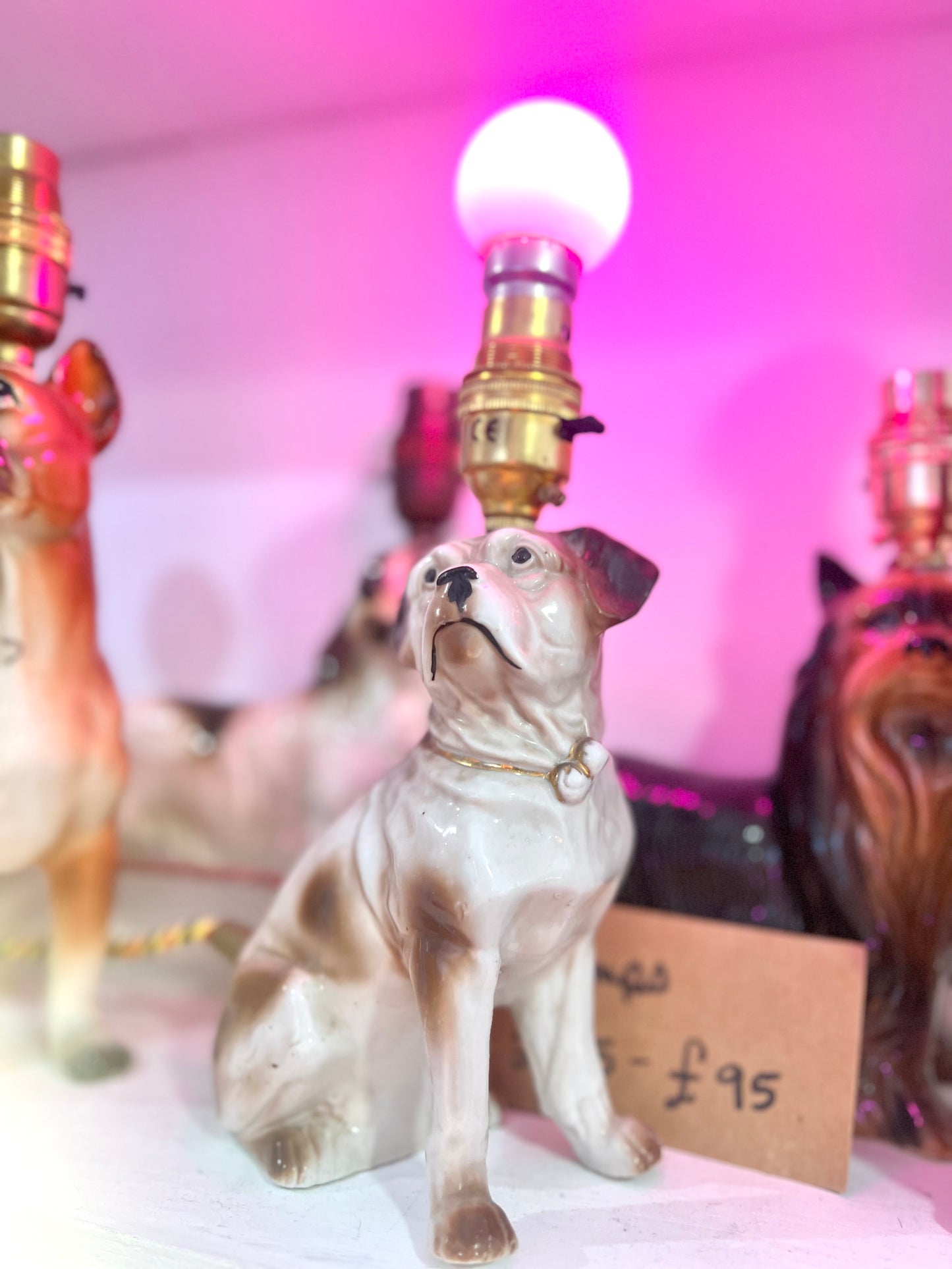 Vintage Victorian Pug Dog Lamp by Lost & Foundry