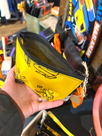 Zipper Pouch Made From Recycled Airplane Vest By The Re-Inflatables