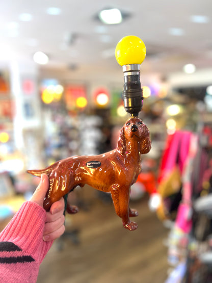 Vintage Irish Red Setter Dog Lamp by Lost & Foundry