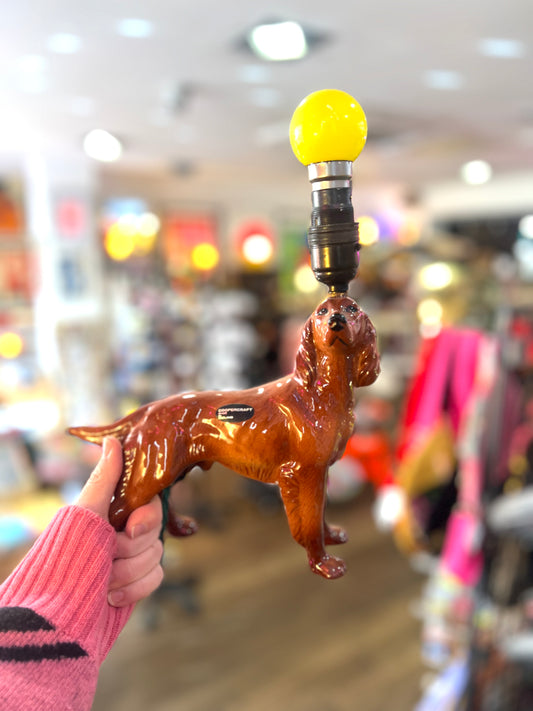 Vintage Irish Red Setter Dog Lamp by Lost & Foundry