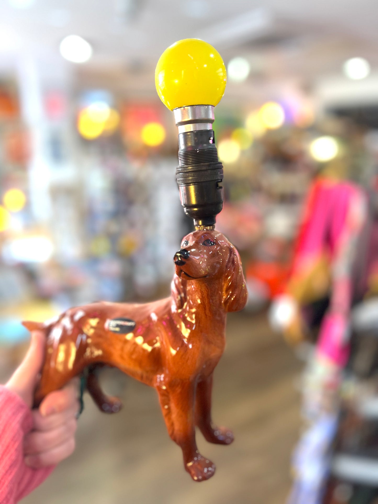 Vintage Irish Red Setter Dog Lamp by Lost & Foundry