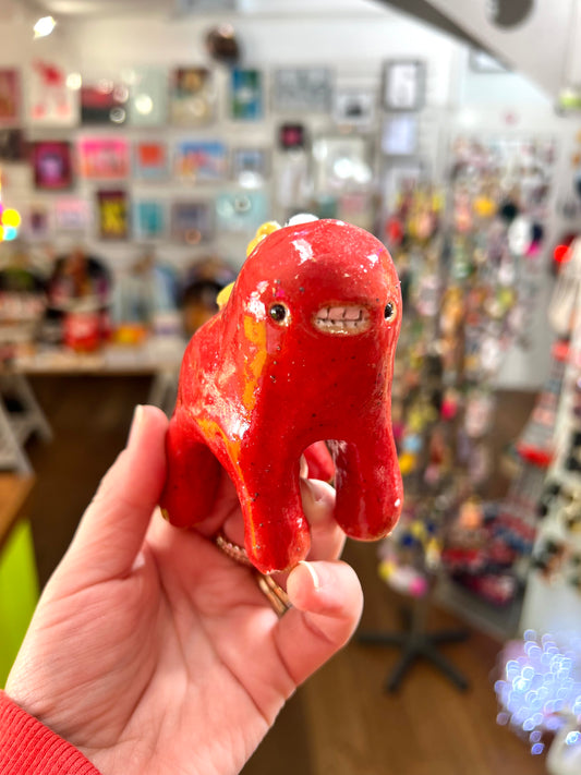 Ceramic Red Banana Teethie by Rebecca Edelmann