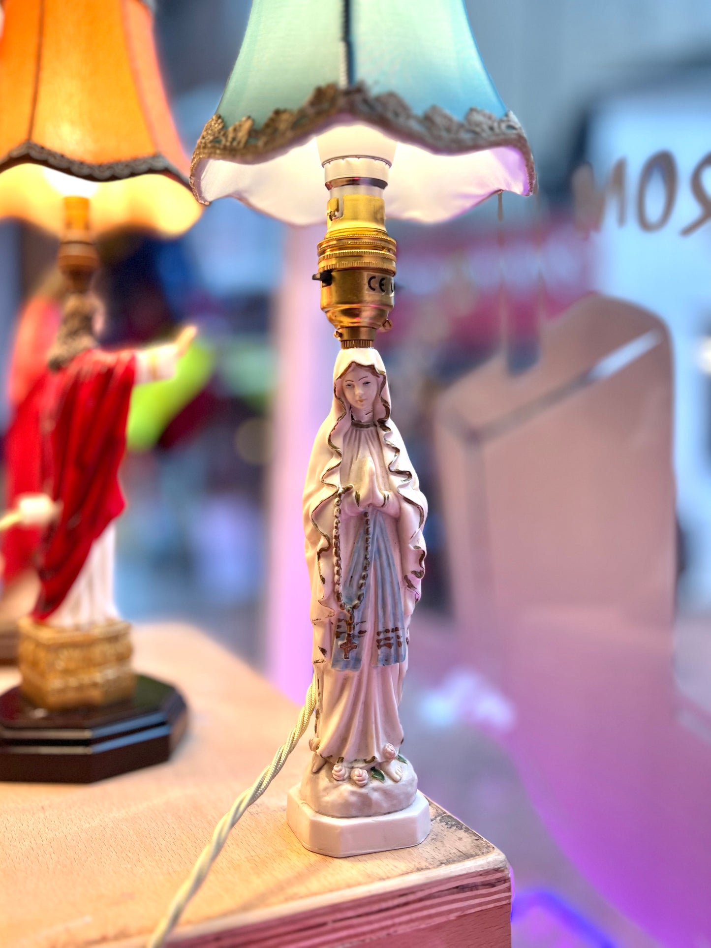 Vintage Virgin Mary Lamp by Lost & Foundry