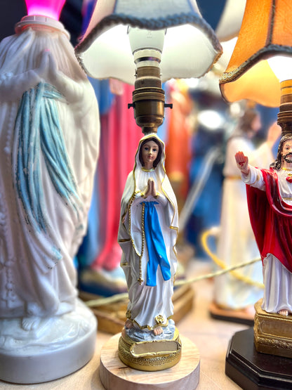 Vintage Virgin Mary Lamp by Lost & Foundry