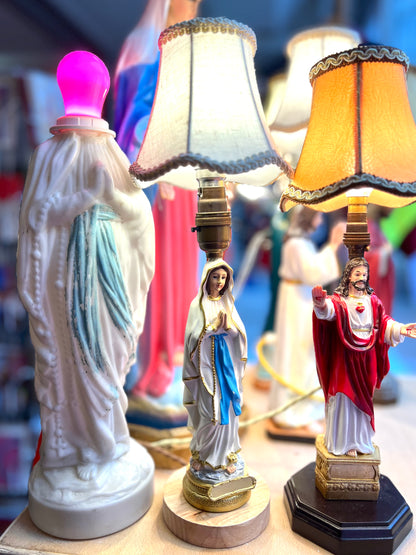 Vintage Virgin Mary Lamp by Lost & Foundry