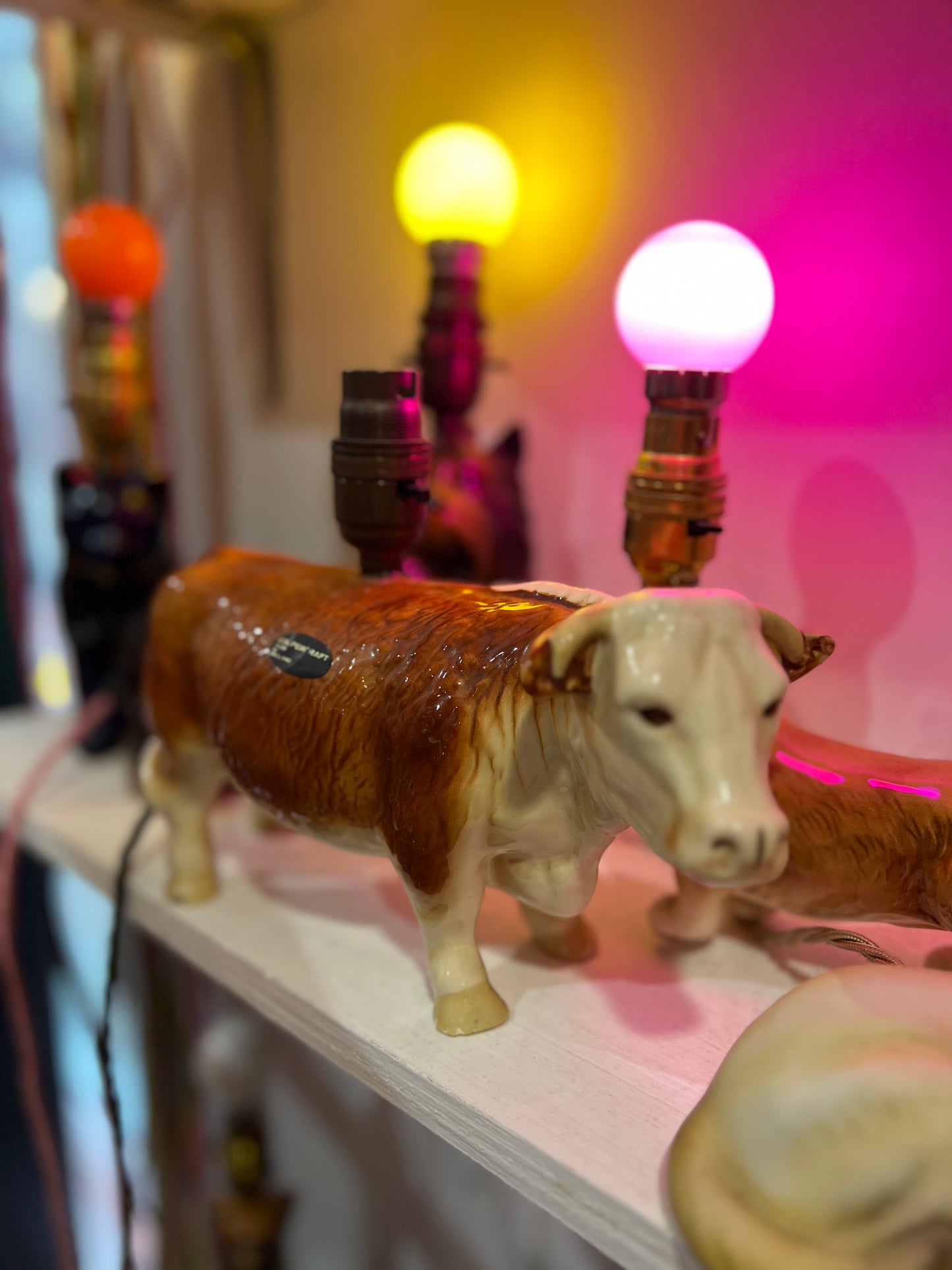 Vintage Cow Lamp by Lost & Foundry