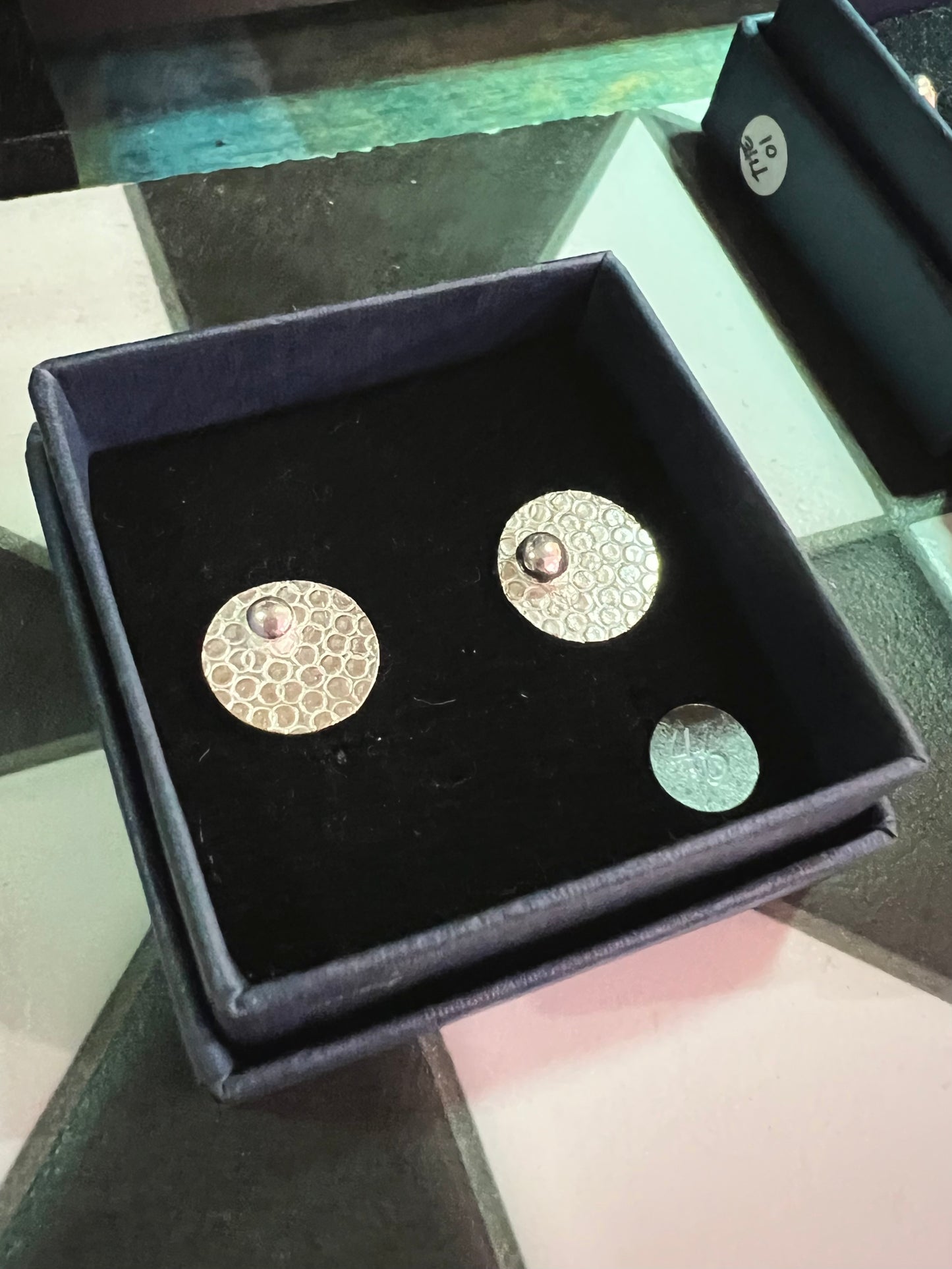 Sterling Silver Circle Earrings by Thea Wates. (Copy)