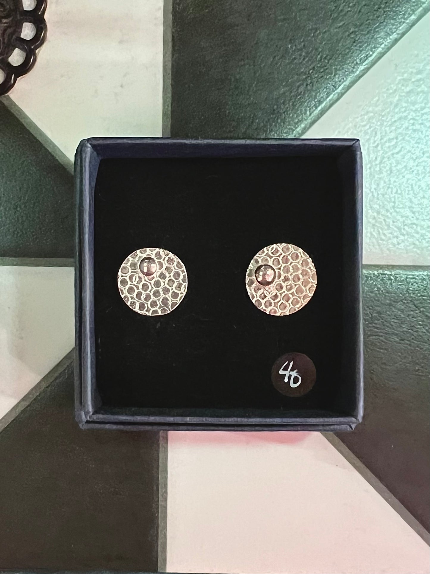 Sterling Silver Circle Earrings by Thea Wates. (Copy)