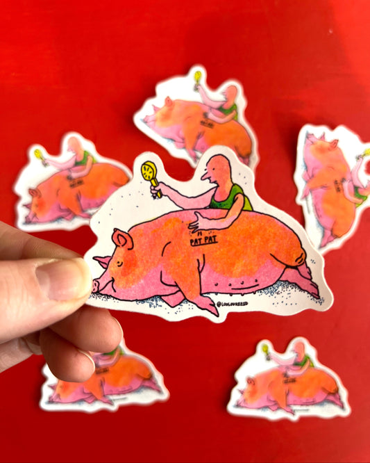Pat Pat Sticker By Louise Mcfarlane