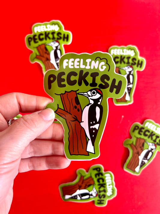 Feeling Peckish Large Sticker By Hello Dodo