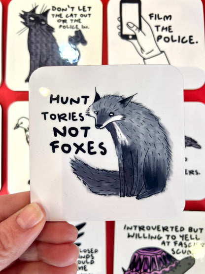 Hunt Tories Not Foxes Coaster by Daze Made
