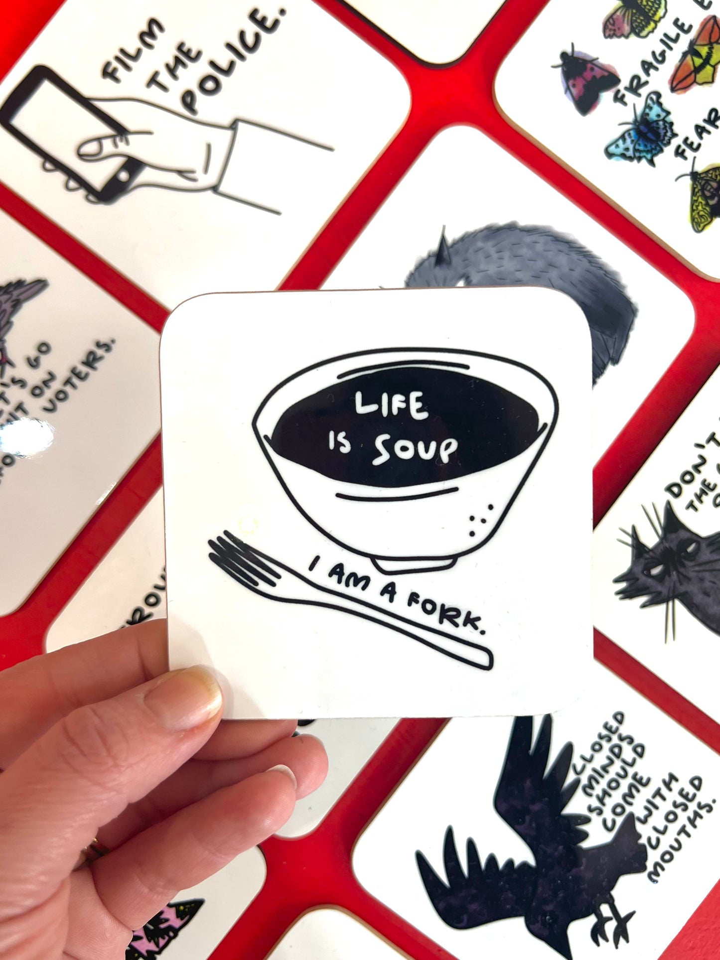 Life Is Soup Coaster by Daze Made