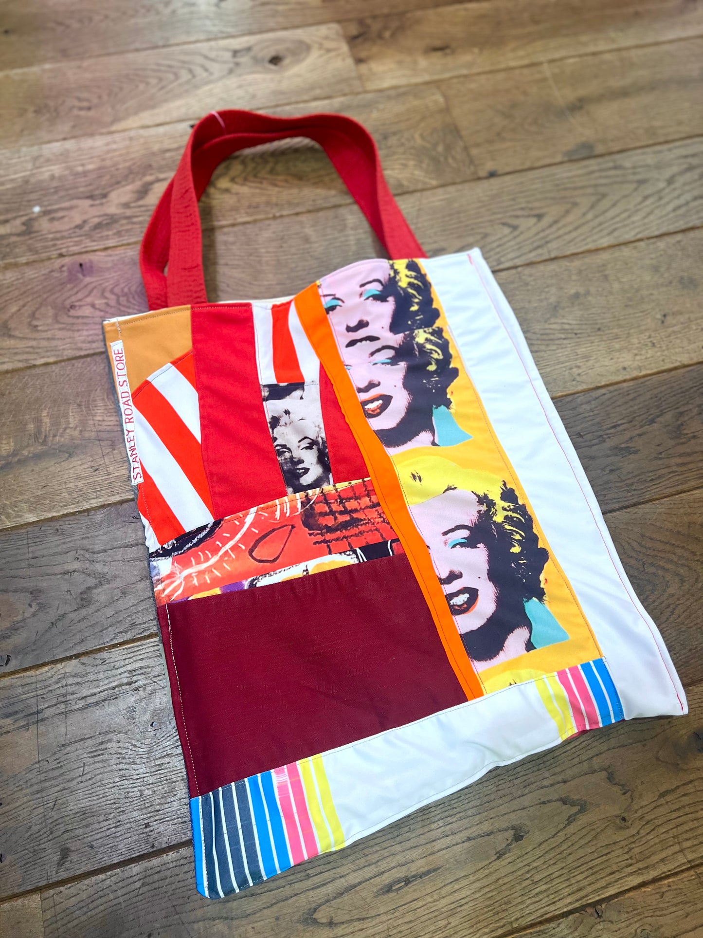 Unique Marilyn Monroe Patchwork Art Print Bag  by RELAB