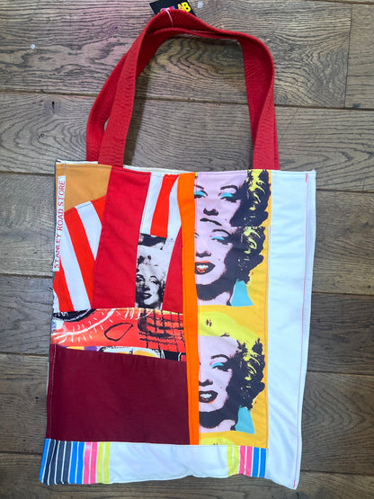 Unique Marilyn Monroe Patchwork Art Print Bag  by RELAB
