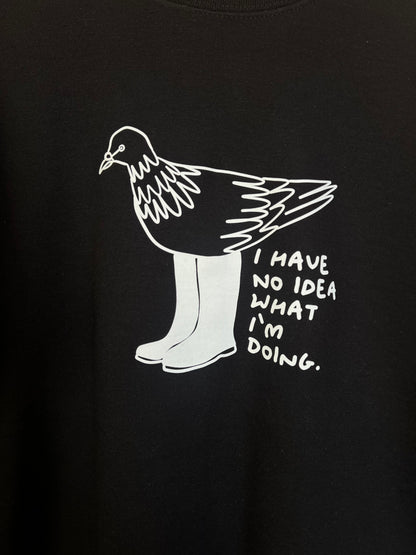 I Have No Idea Pigeon Black Jumper by Daze Made