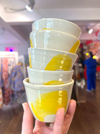 Yellow And Orange Ceramic Cups By Windmill