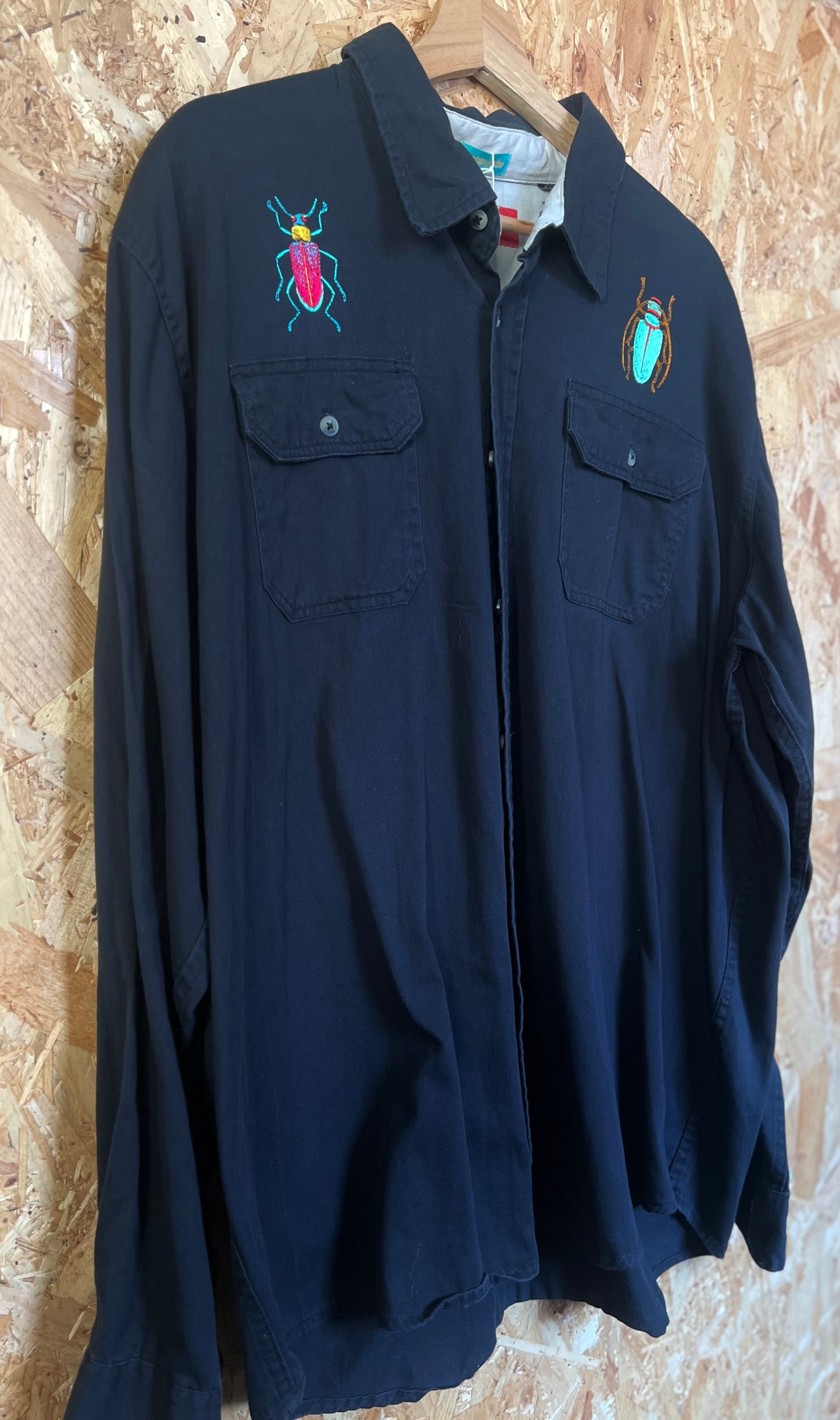 Beatle Embroidery Shirt By Flamingo Rodeo