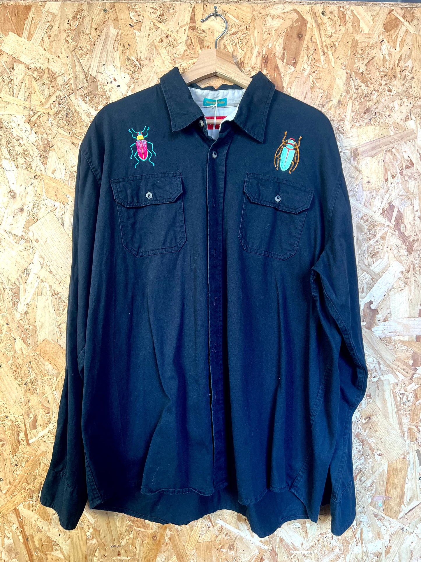 Beatle Embroidery Shirt By Flamingo Rodeo