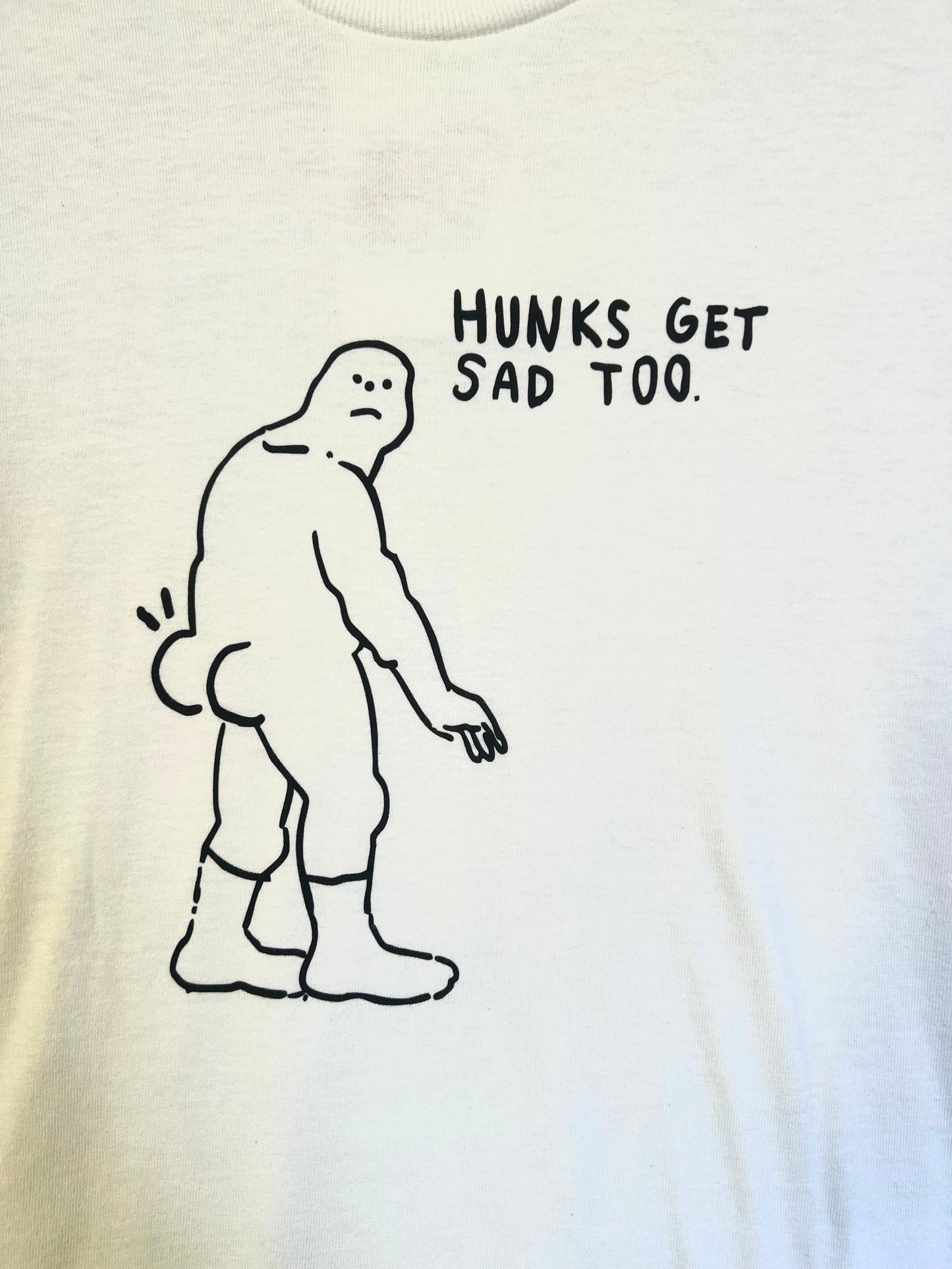 Hunks Get Sad Too T-Shirt by Louise Mcfarlane
