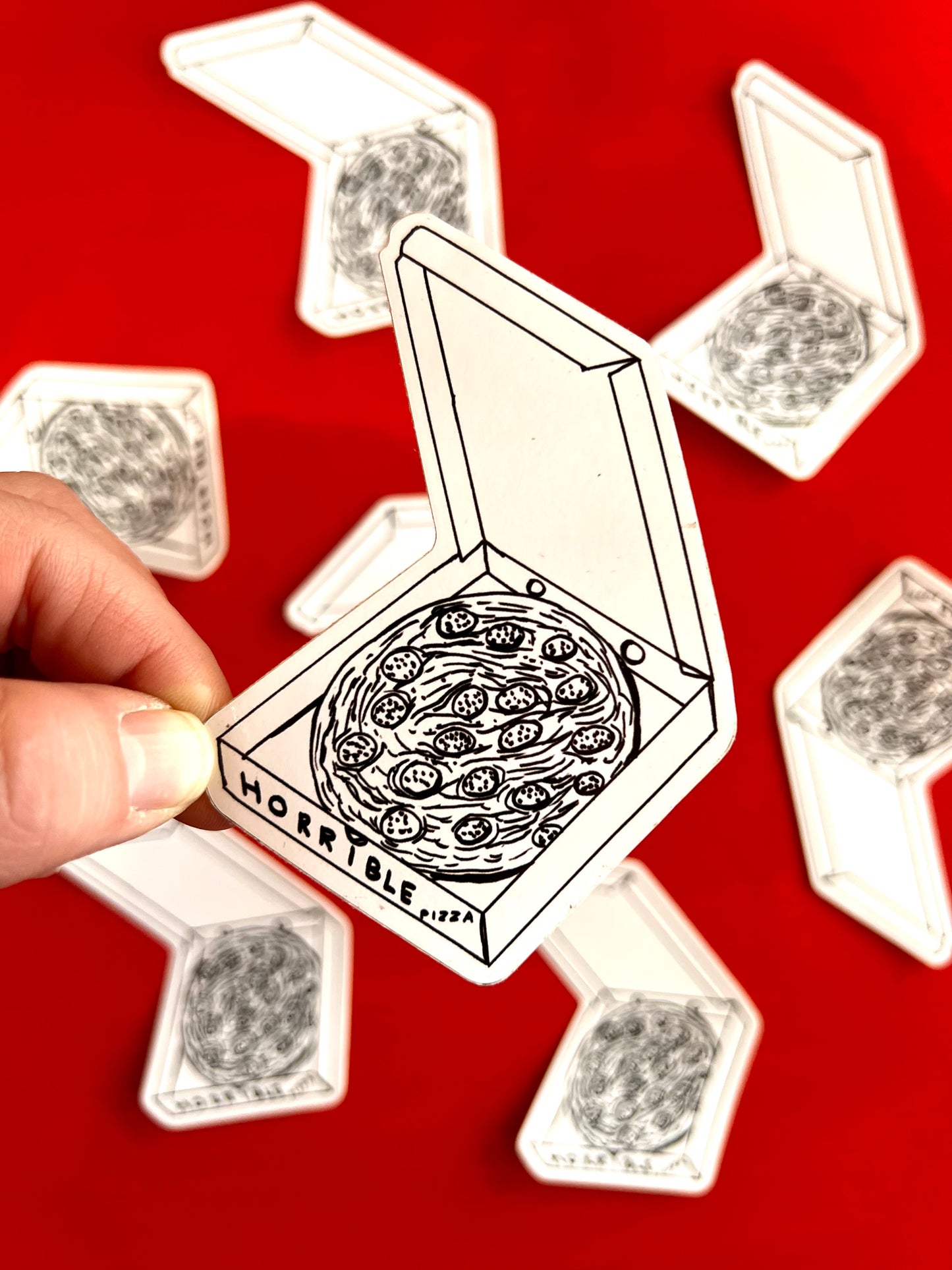 Horrible Pizza Sticker By David Shrigley