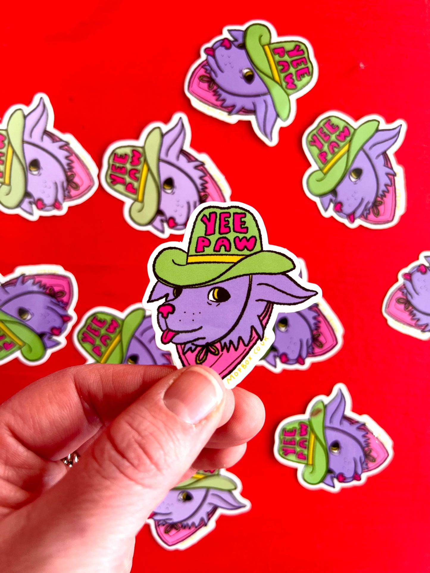 'Yee Paw' Cowboy Dog Sticker By MopBox