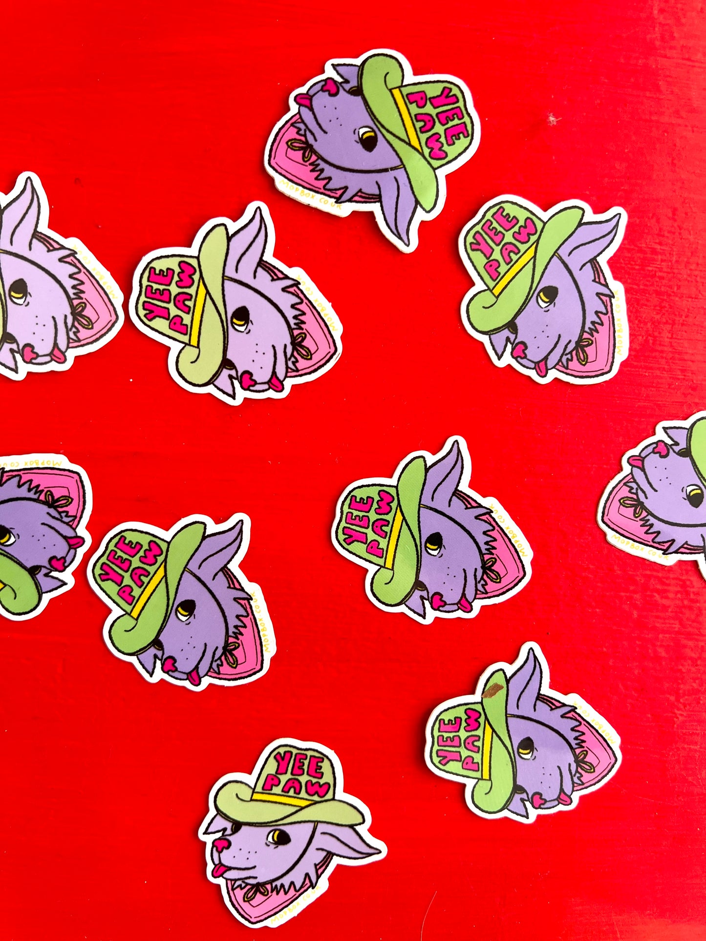 'Yee Paw' Cowboy Dog Sticker By MopBox