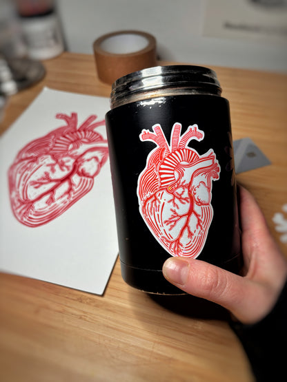 Human Heart Sticker by Gleeful Hive