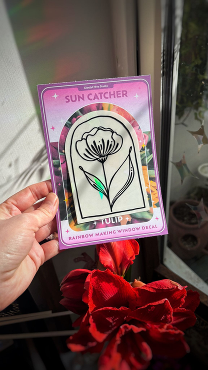 TULIP - Suncatcher Window Decal by Gleeful Hive
