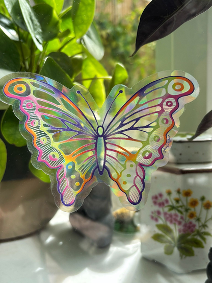BUTTERFLY Sun Catcher Window Decal by Gleeful Hive
