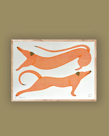 Big Stretch Riso Art Print by Strangford