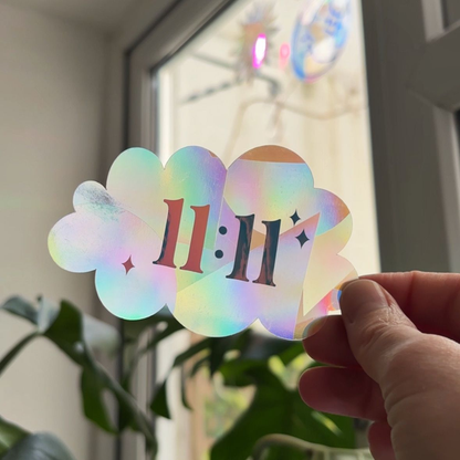 Eleven Eleven 11:11 Suncatcher Window Decal by Gleeful Hive