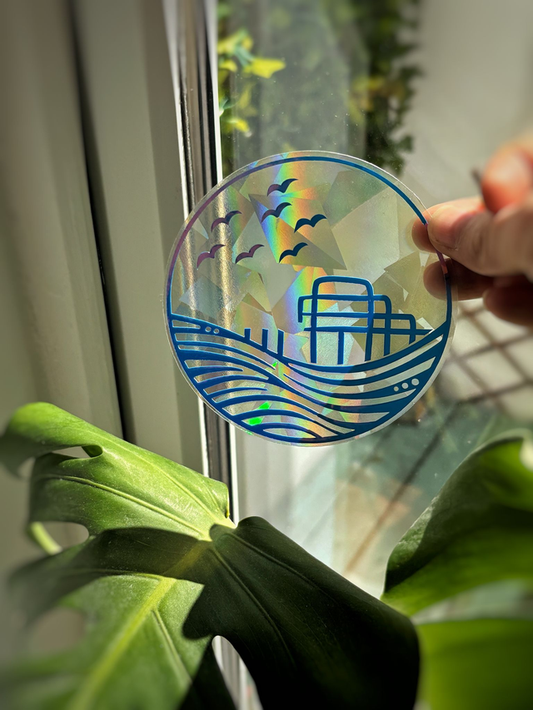 BRIGHTON Pier Sun Catcher Window Decal by Gleeful Hive