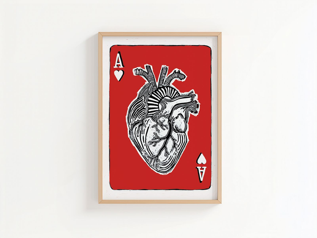 ACE OF HEARTS Illustration Print By Gleeful Hive