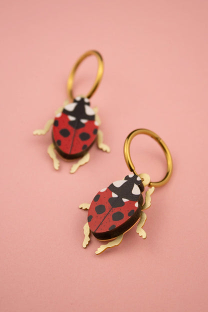 Red Ladybird Earrings By Misfit Makes