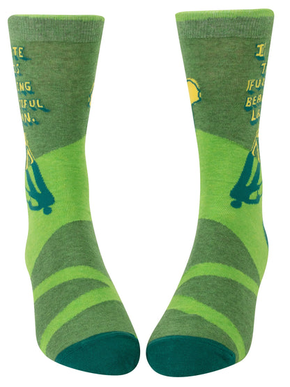 Fucking Beautiful Lawn Men's Socks  by Incognito