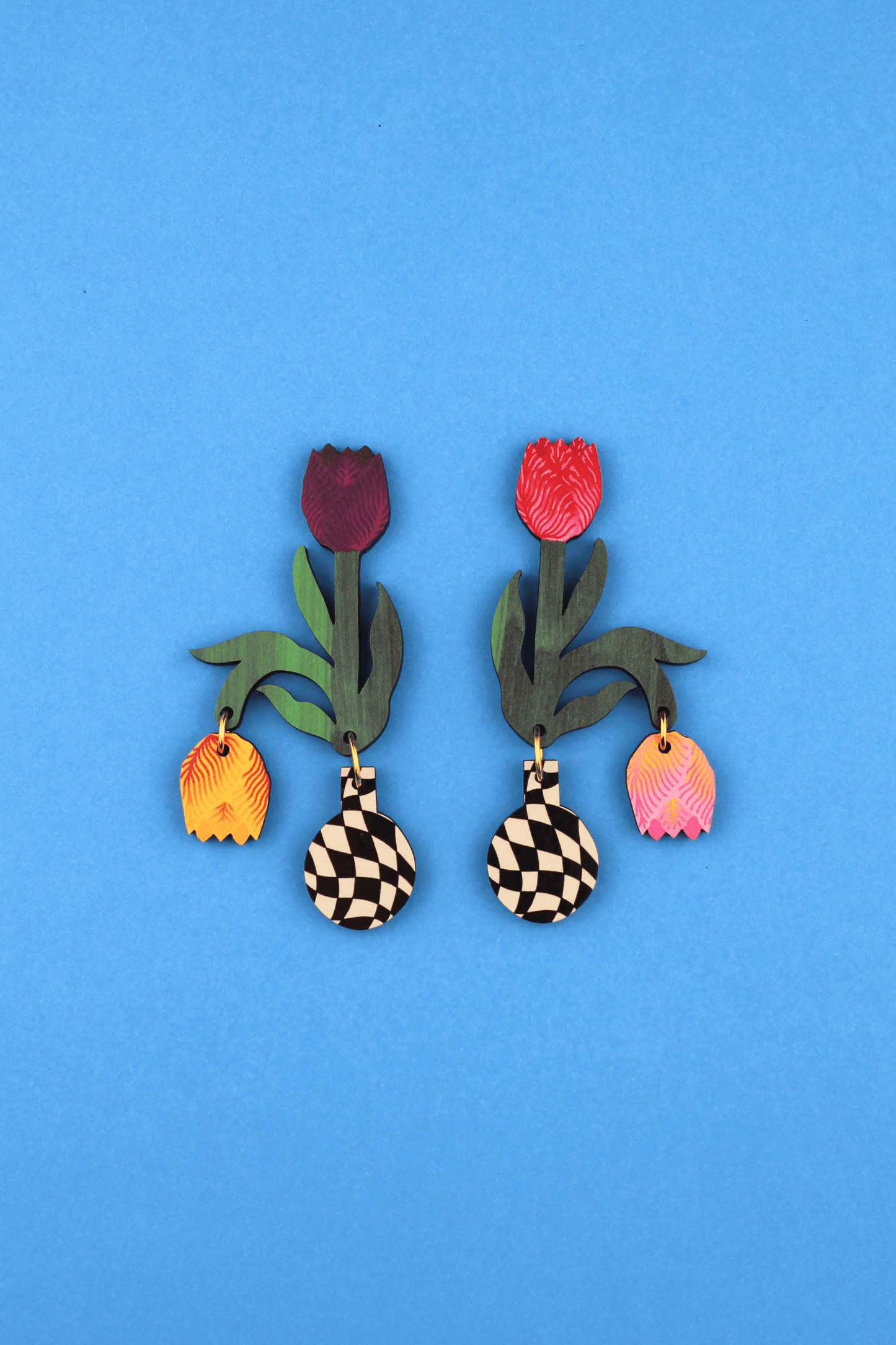Tulip Vase Earrings by Misfit Makes