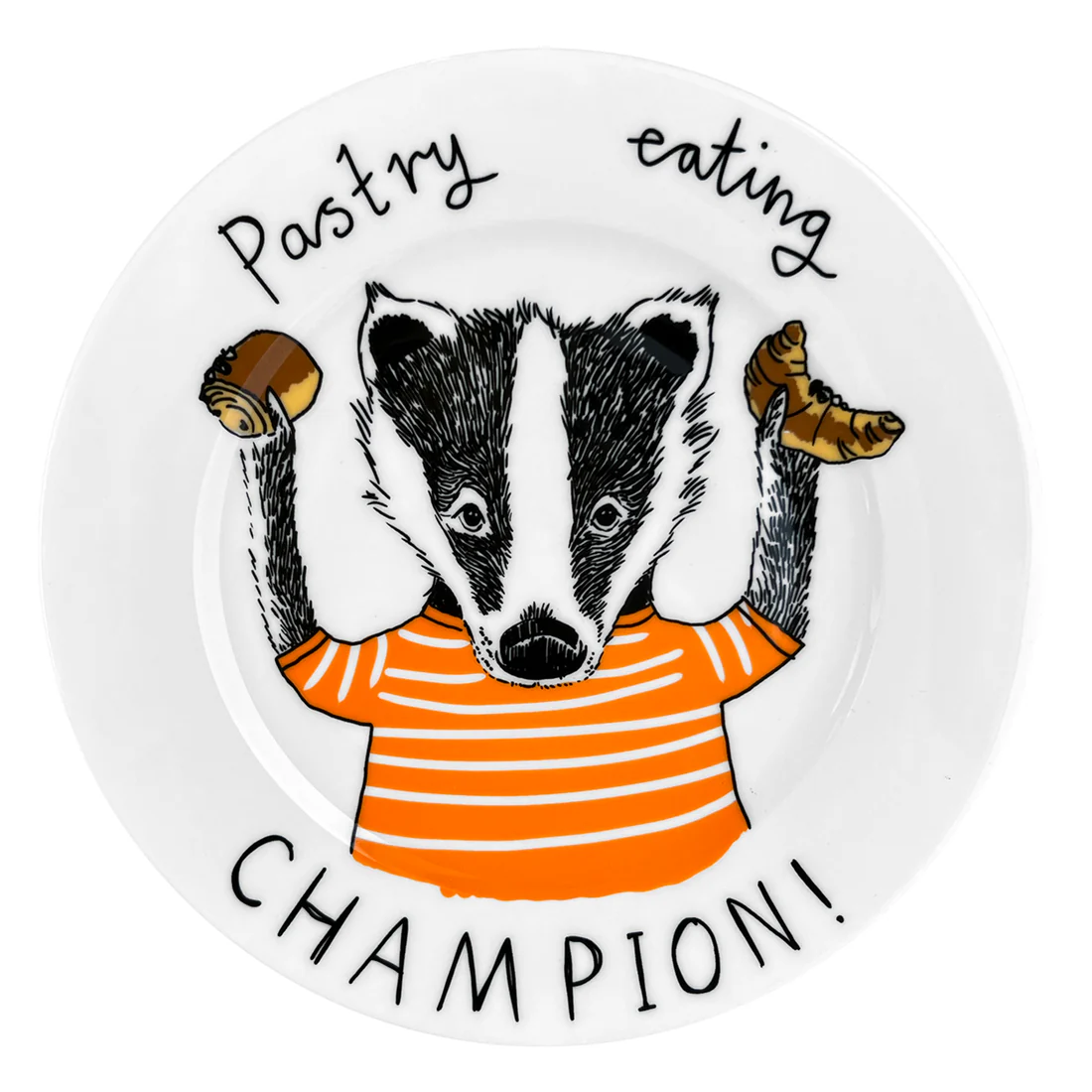 'Pastry Eating Champion!' Side Plate by Jimbobart