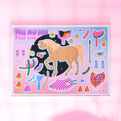 Pimp my Pony - Riso A3 Art Print by alice Monvaillier