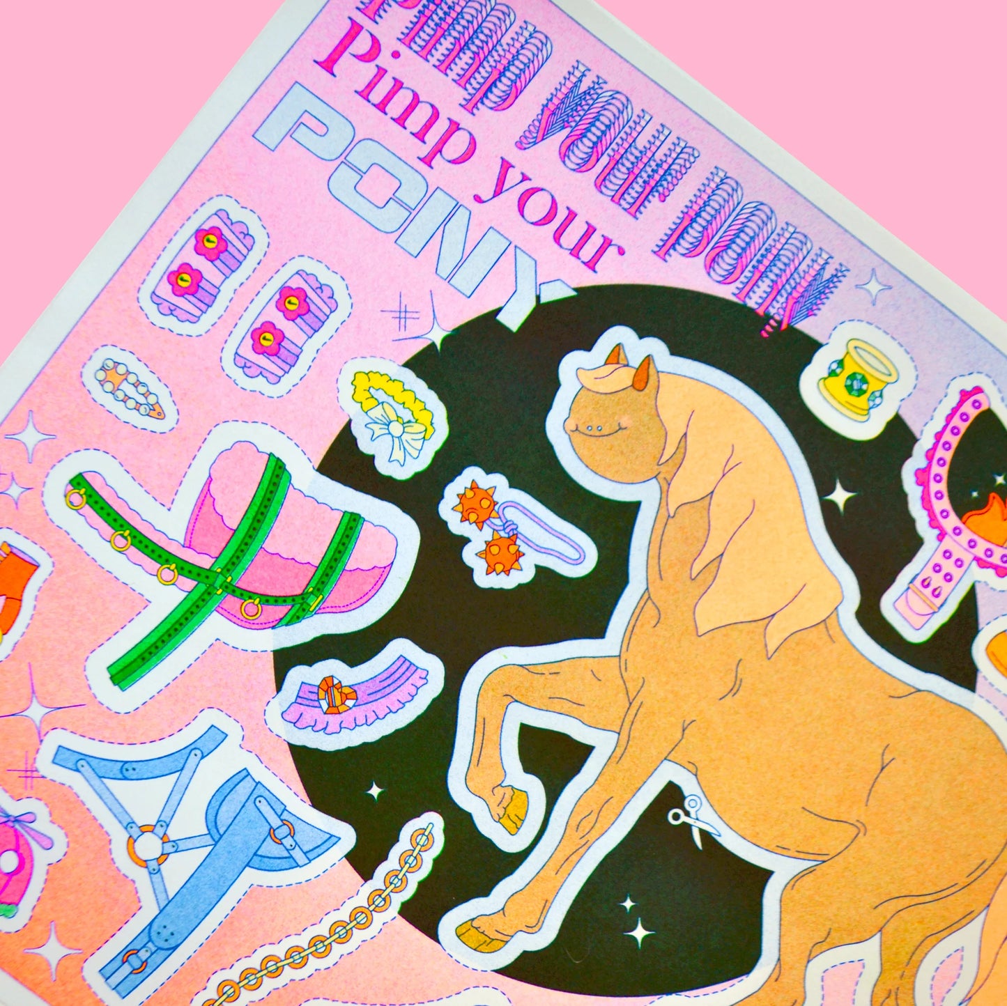 Pimp my Pony - Riso A3 Art Print by alice Monvaillier