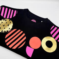 Geometric Pattern black sweatshirt by Pinkijones