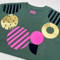 Geometric Pattern green sweatshirt by Pinkijones