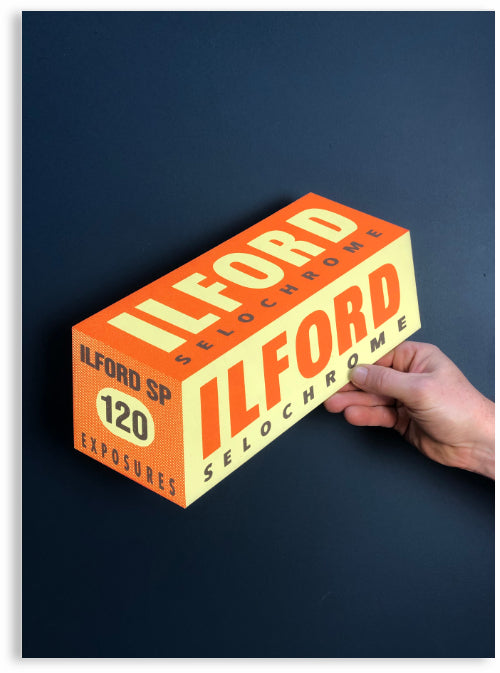ILFORD Hand-Printed Wooden Art Sign by Patrick Edgeley
