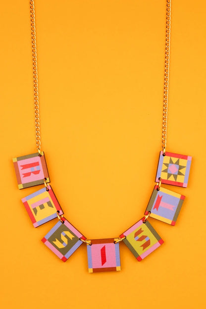 Resist Necklace by Misfit Makes