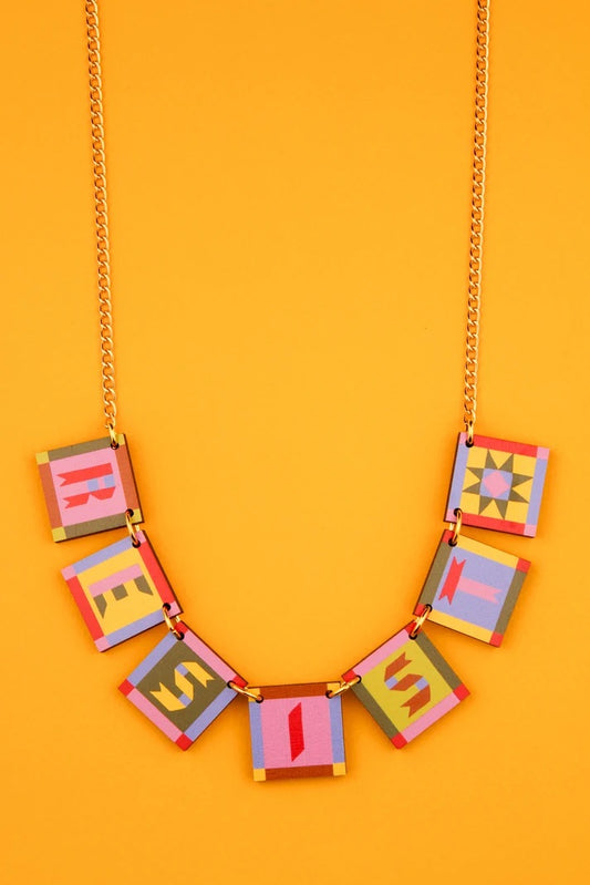 Resist Necklace by Misfit Makes