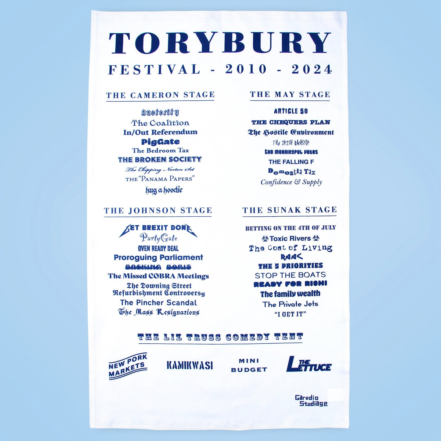 Torybury Festival Tea Towel by Garudio