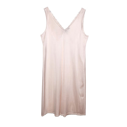 Blush Pink Slip Dress with Mini Black Velvet Bow by Odd Janko